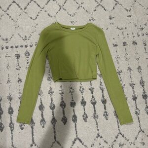 Garage ribbed long sleeve top